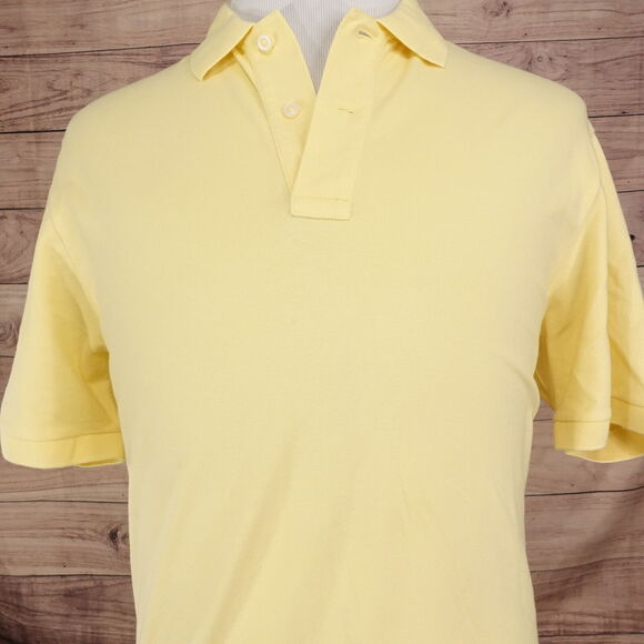 DANIEL CREMIEUX CLASSICS YELLOW SHORT SLEEVE POLO SHIRT MENS SIZE L - Picture 1 of 8